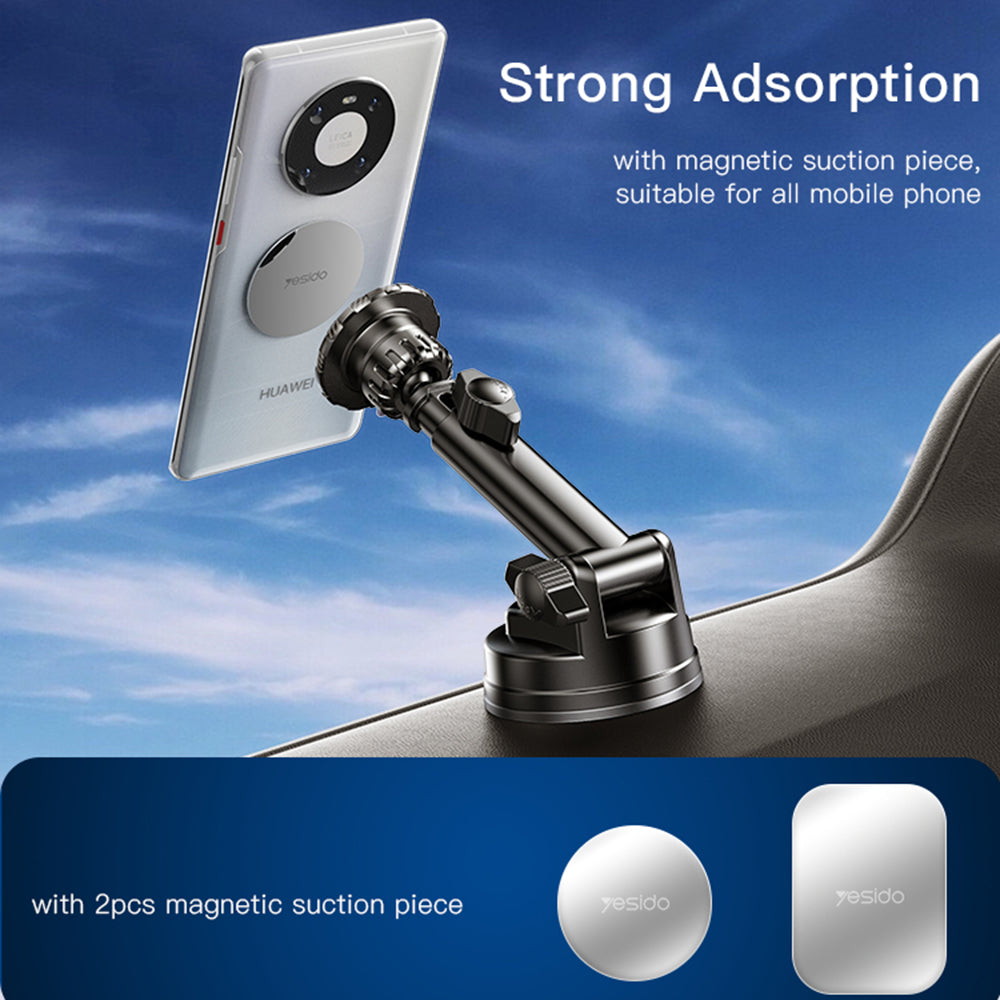 Suport Yesido (C160), for Dashboard, Air Vent, 360 Degree Multi-Angle Adjustment, Negru