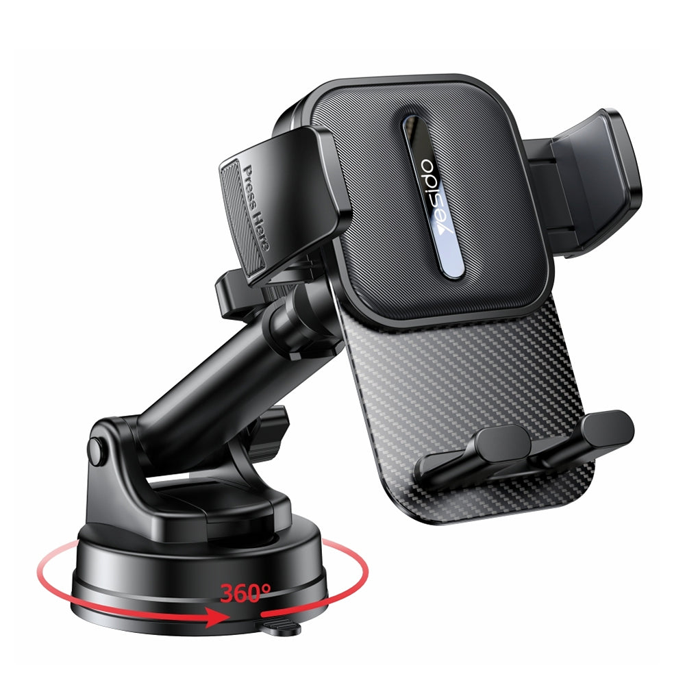 Suport Yesido (C174), for Windshield and Dashboard, Negru