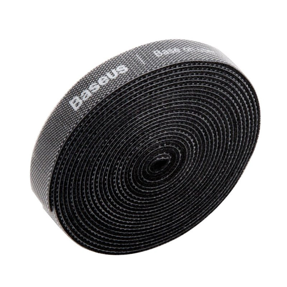 Gadget Baseus Cable Organizer (ACMGT-F01), 3M Velcro Adhesive Tape, Extra Strong, 3meters, Width 14mm, Indoor/Outdoor Use, Negru