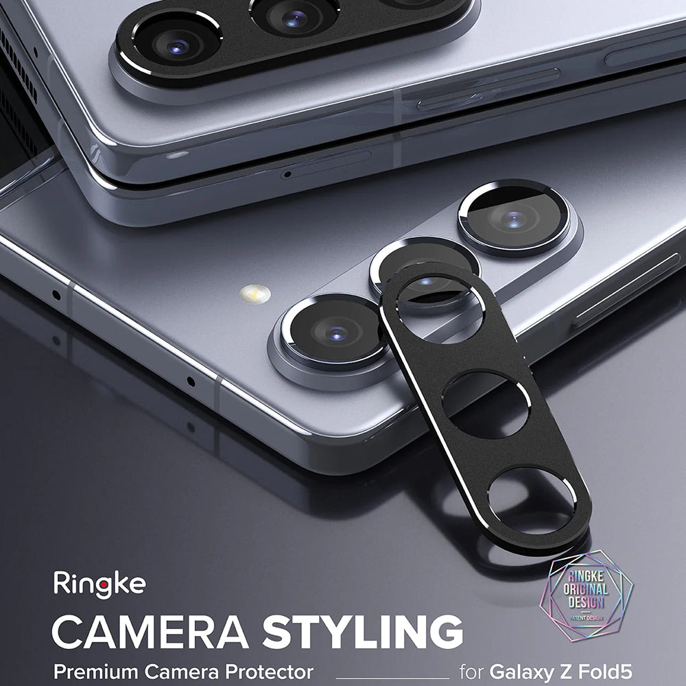 Folie de protectie Ringke Camera Styling compatibil cu Samsung Galaxy Z Fold5, Negru