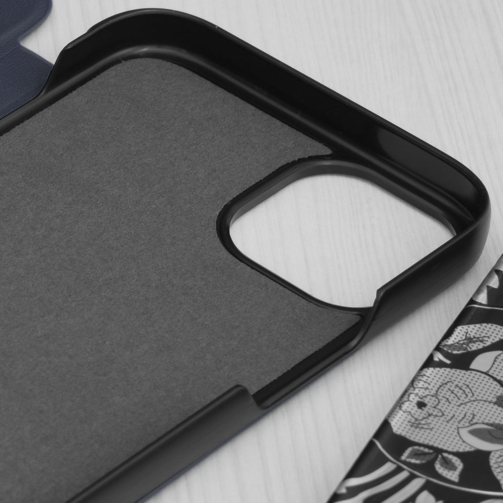 Husa de protectie Techsuit eFold Series compatibil cu iPhone 15 Plus, Albastru Inchis