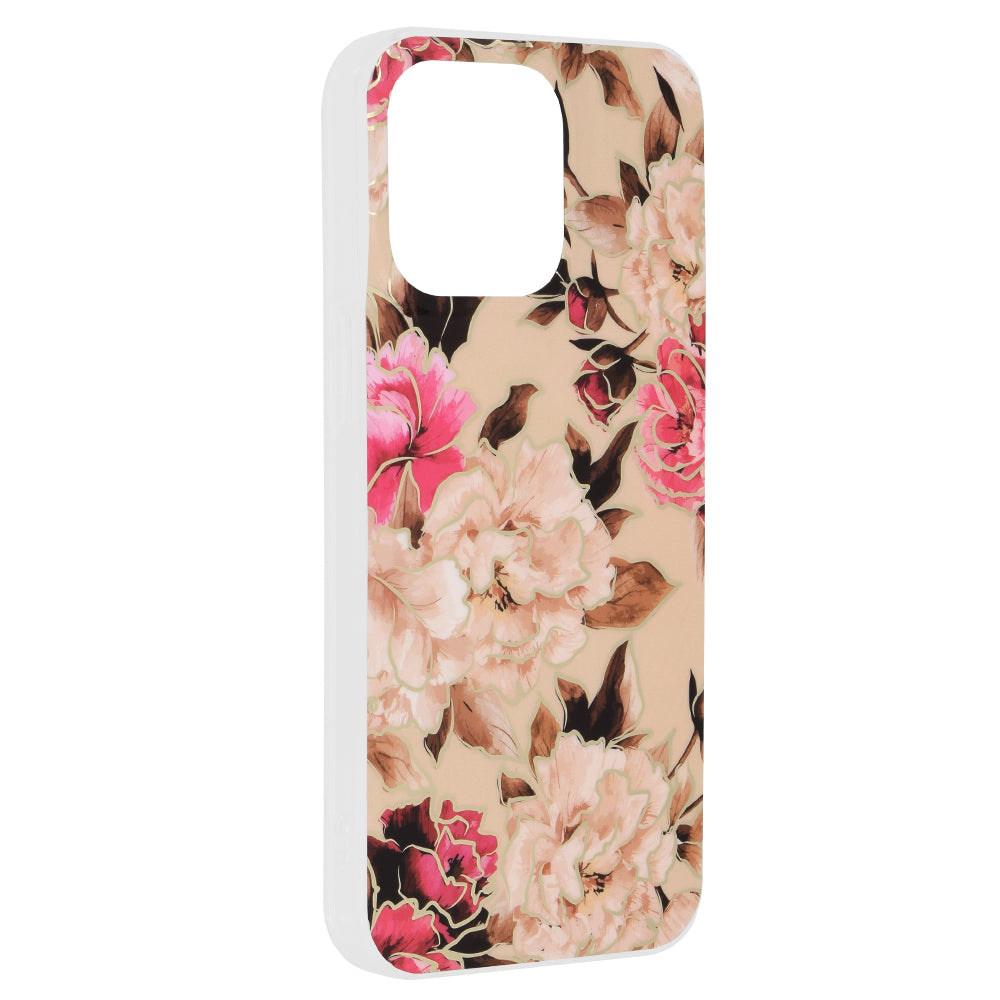 Husa de protectie Techsuit Marble Series compatibil cu iPhone 15 Pro Max, Mary Berry Nude