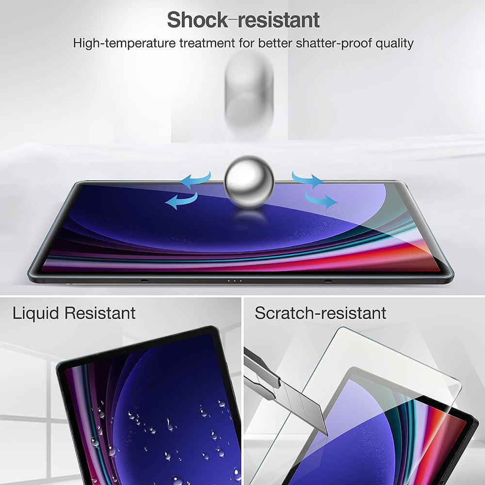 Husa de protectie tableta Lito 2.5D Classic Glass compatibil cu Samsung Galaxy Tab S9 Plus / S9 FE Plus / S10 Plus, Transparent