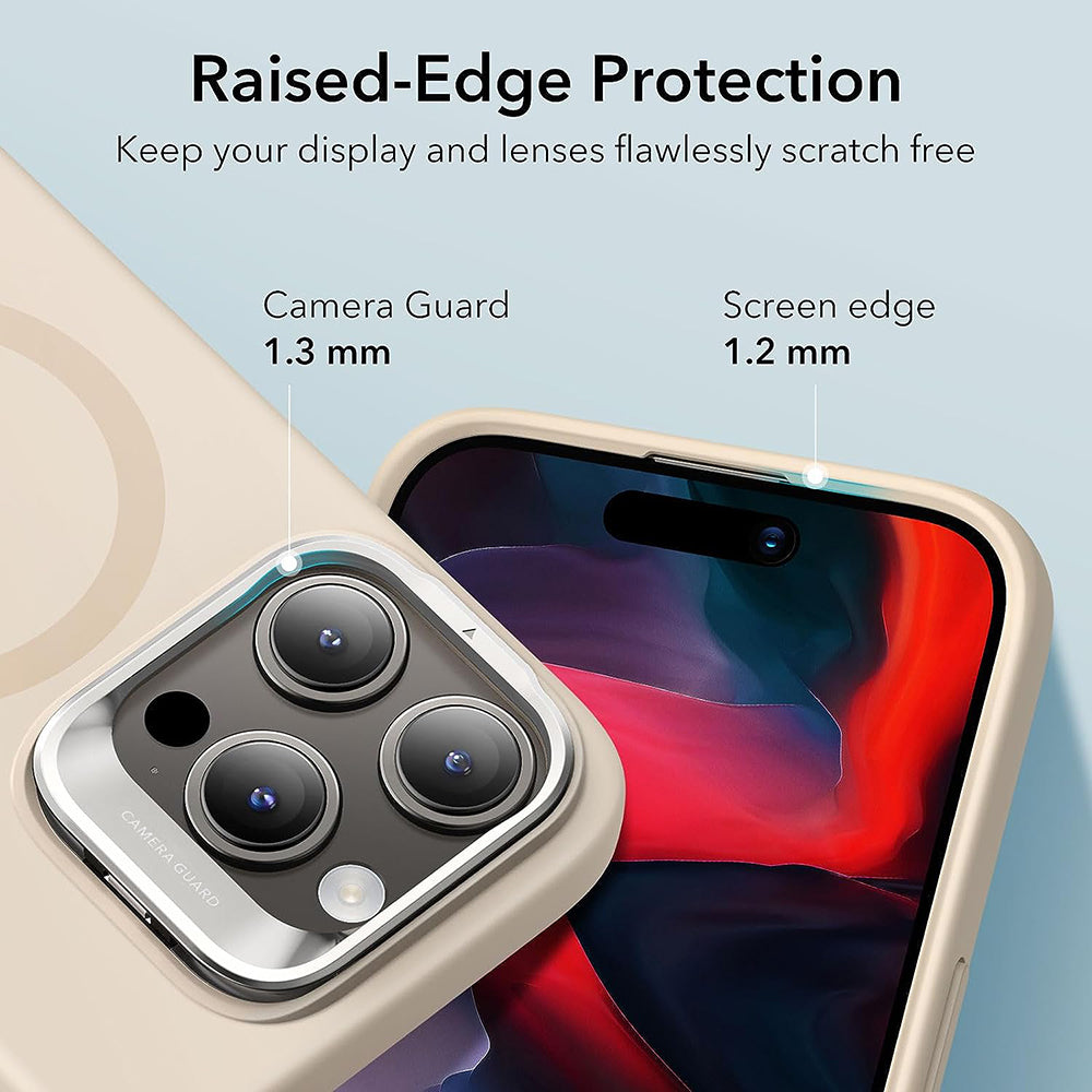Husa de protectie ESR Cloud Soft HaloLock Kickstand compatibil cu iPhone 15 Pro, Light Tan