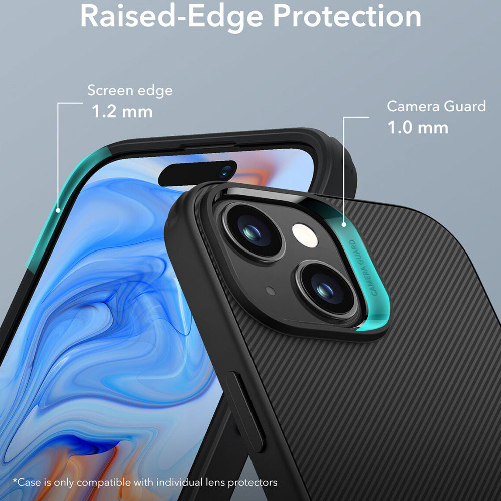 Husa de protectie ESR Air Shield Boost Kickstand compatibil cu iPhone 15 Plus, Translucent Black