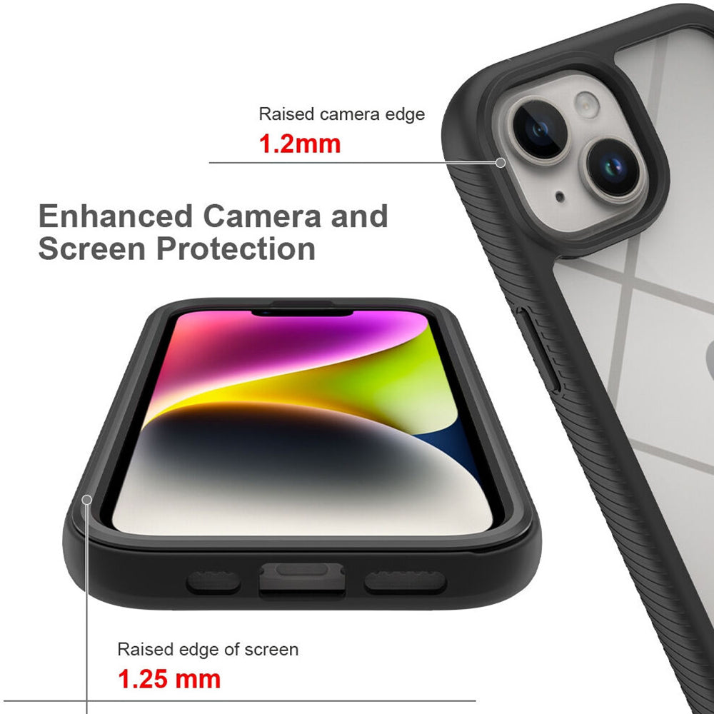 Folie de protectie Techsuit Defense360 Pro + compatibil cu iPhone 15 Plus, Negru