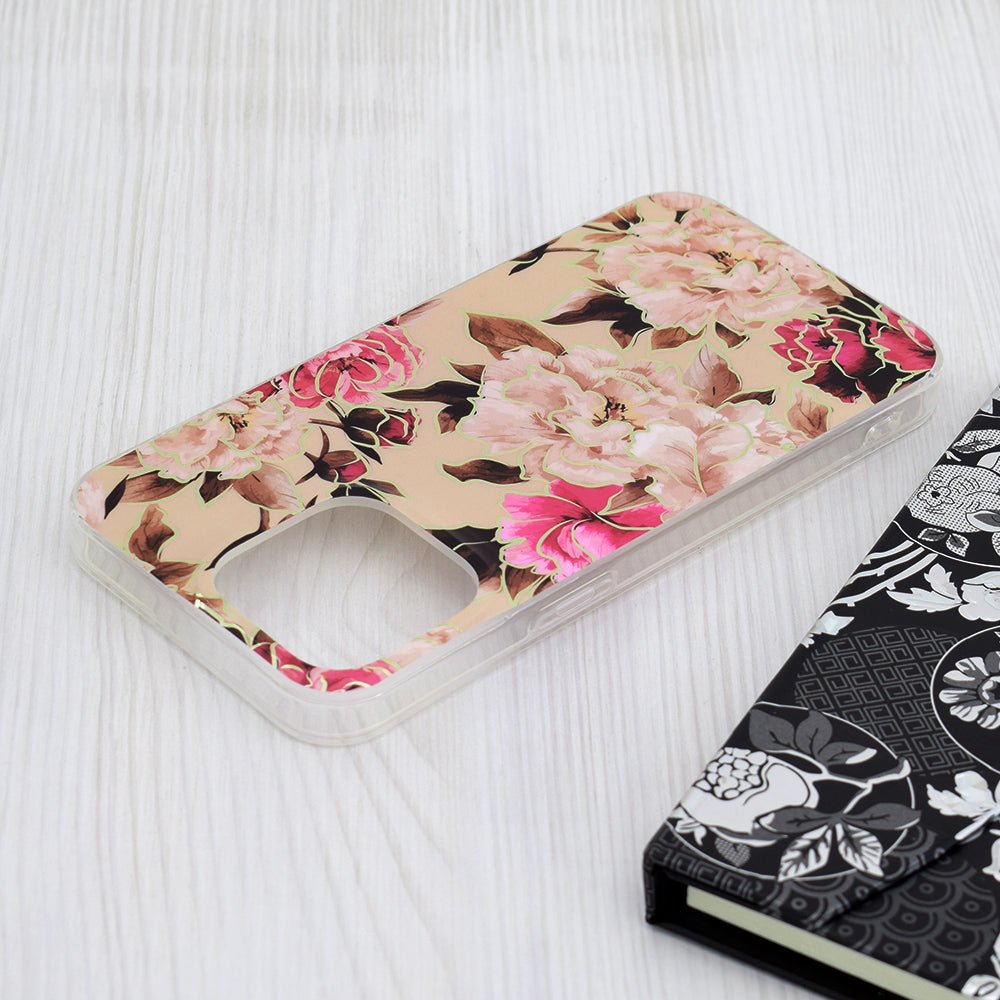Husa de protectie Techsuit Marble Series compatibil cu iPhone 15 Pro Max, Mary Berry Nude