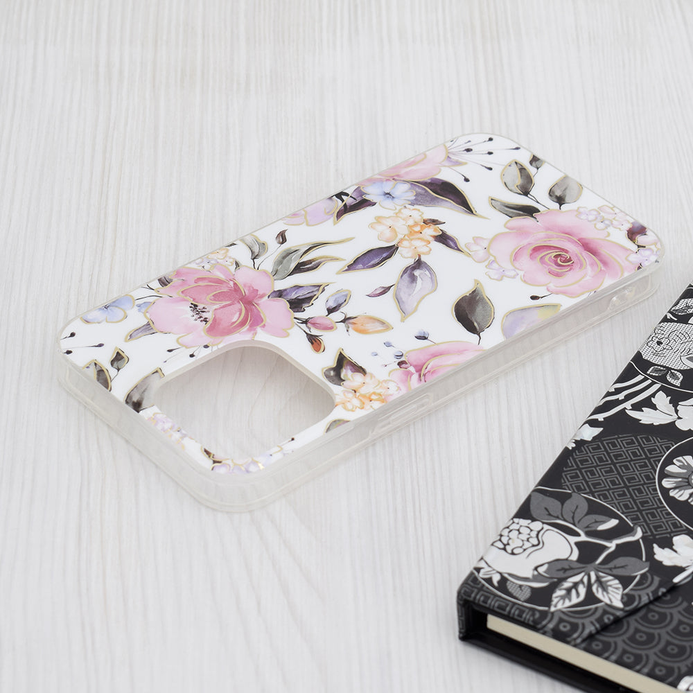 Husa de protectie Techsuit Marble Series compatibil cu iPhone 15 Pro Max, Chloe White