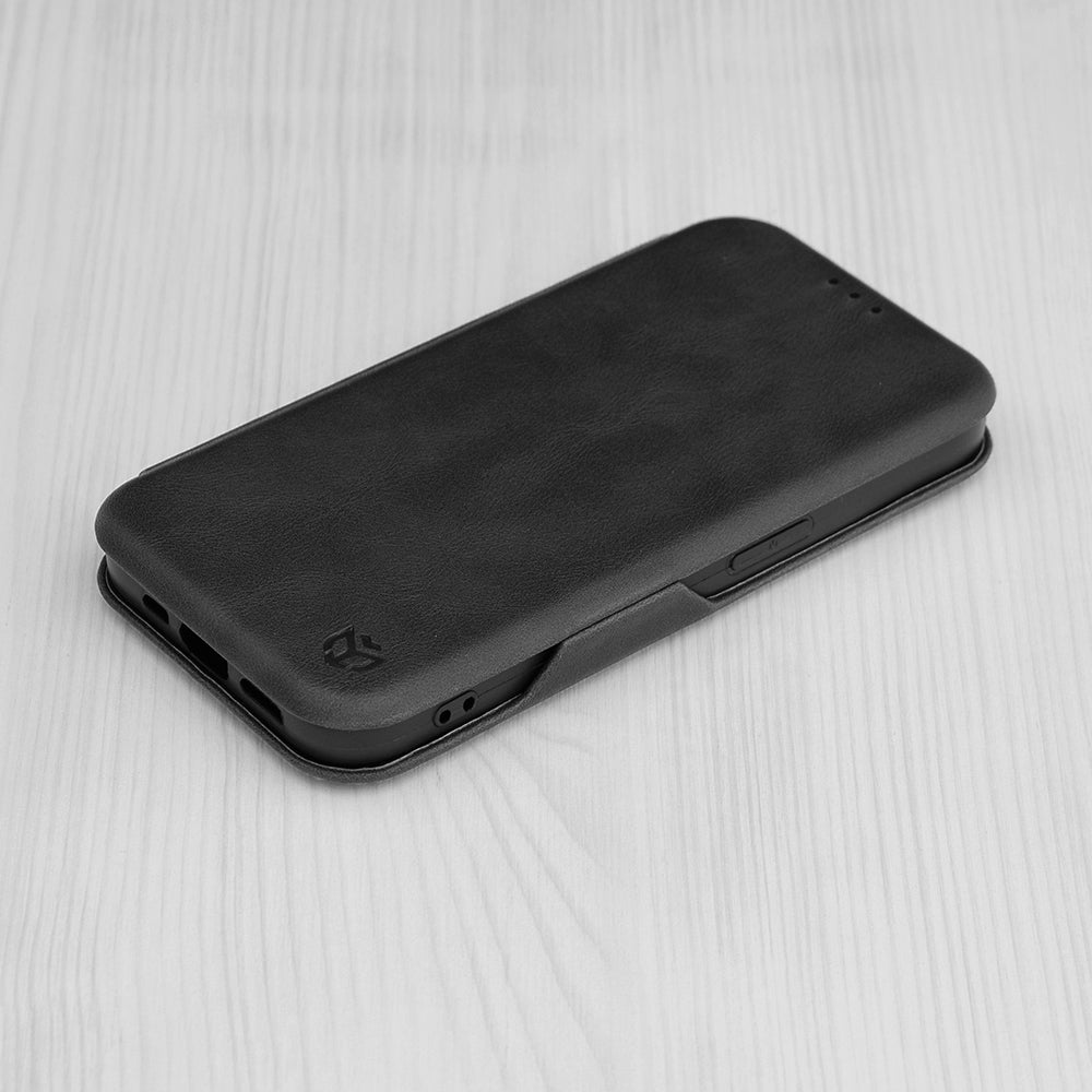 Husa de protectie Techsuit Safe Wallet Plus compatibil cu iPhone 15 Plus, Negru