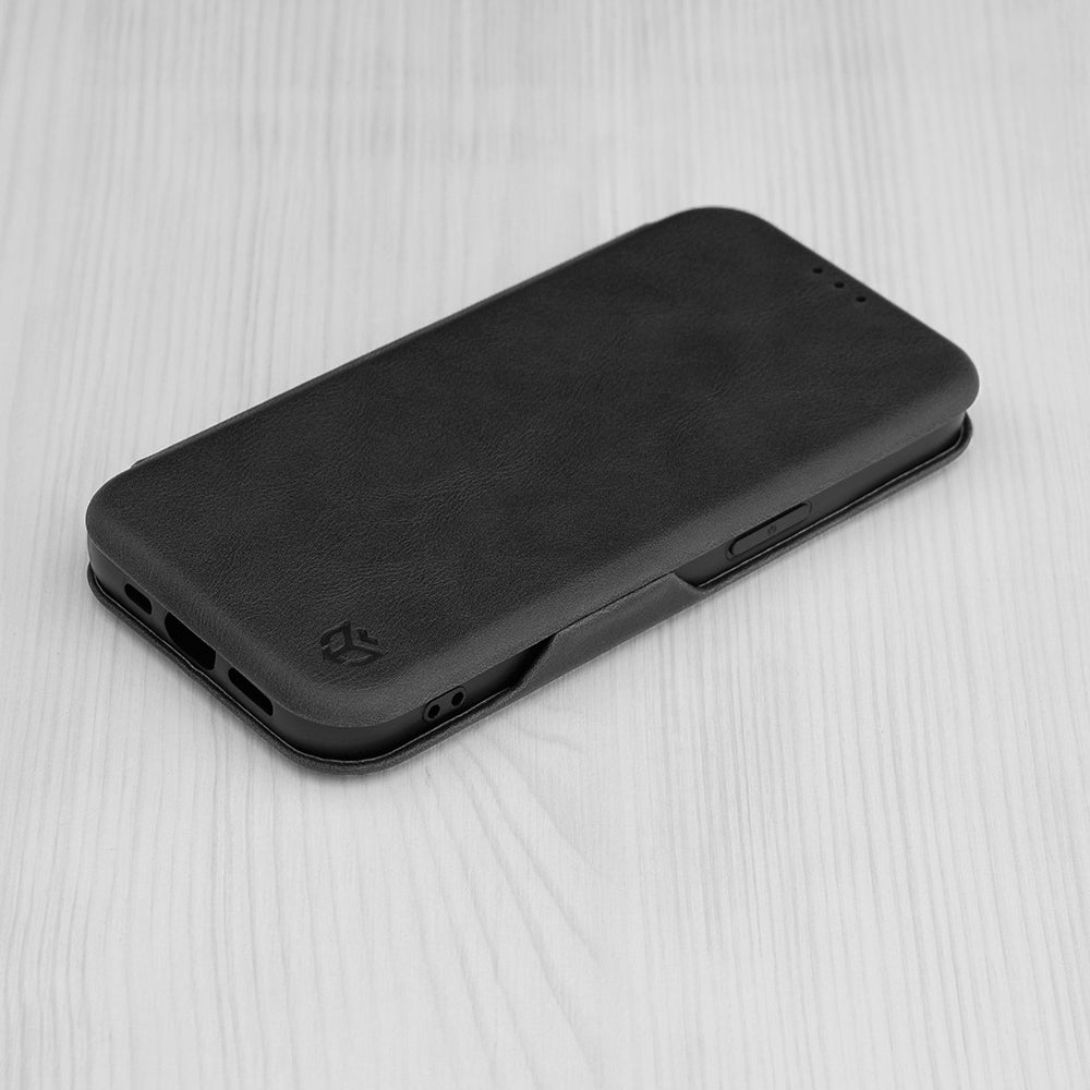 Husa de protectie Techsuit Safe Wallet Plus compatibil cu iPhone 15 Pro, Negru