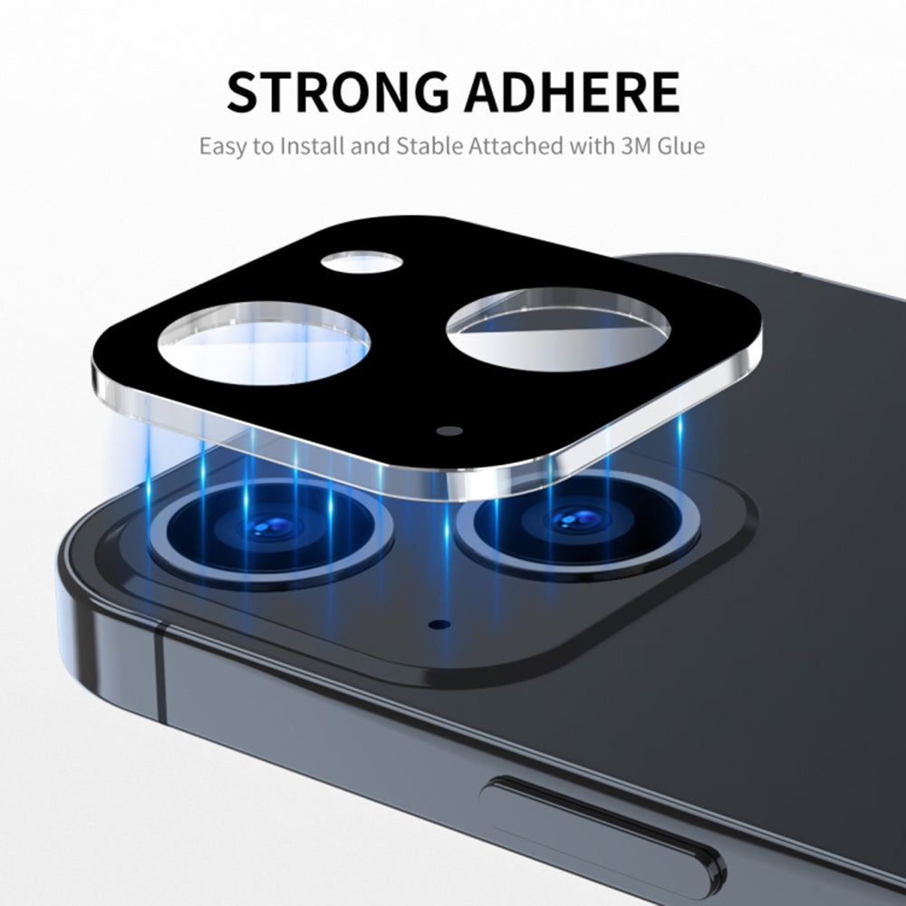 Folie de protectie Techsuit Full Camera Glass compatibil cu iPhone 15 / iPhone 15 Plus, Negru