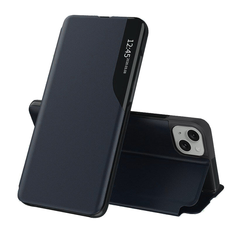 Husa de protectie Techsuit eFold Series compatibil cu iPhone 15 Plus, Albastru Inchis