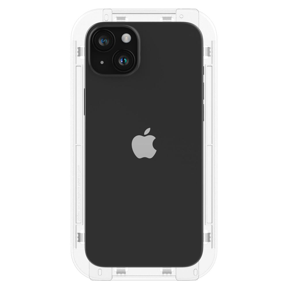 Folie de protectie Spigen Glas.tR EZ-FIT (AGL06908) compatibil cu iPhone 15, Negru