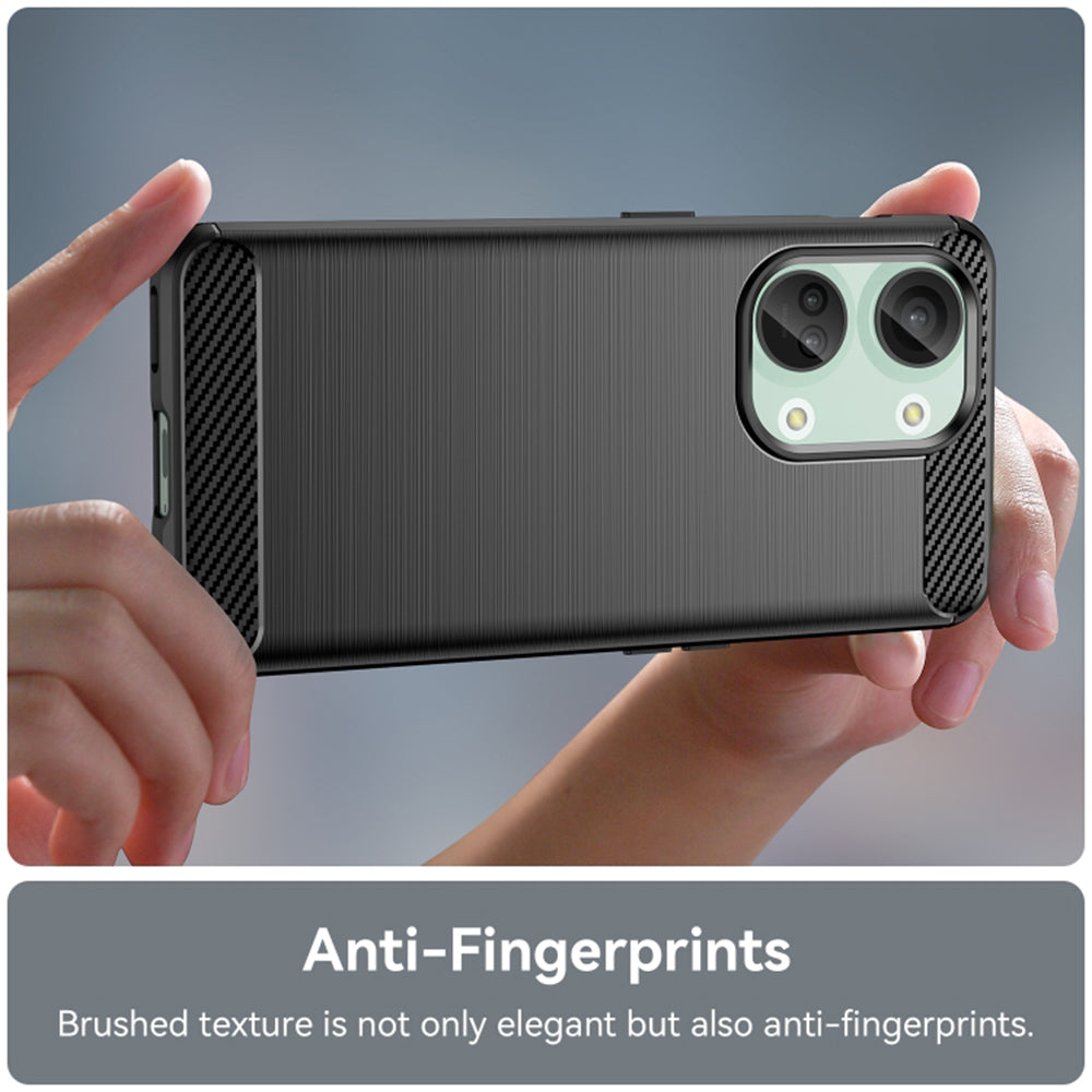 Husa de protectie Techsuit Carbon Silicone compatibil cu OnePlus Nord 3, Negru