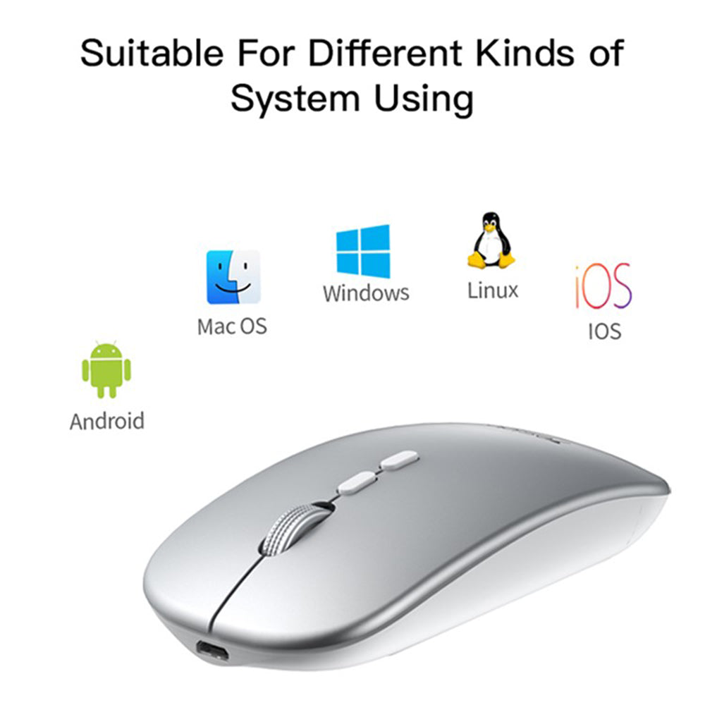 Mouse Yesido (KB15), 800/1200/1600DPI, 2.4G, Argintiu