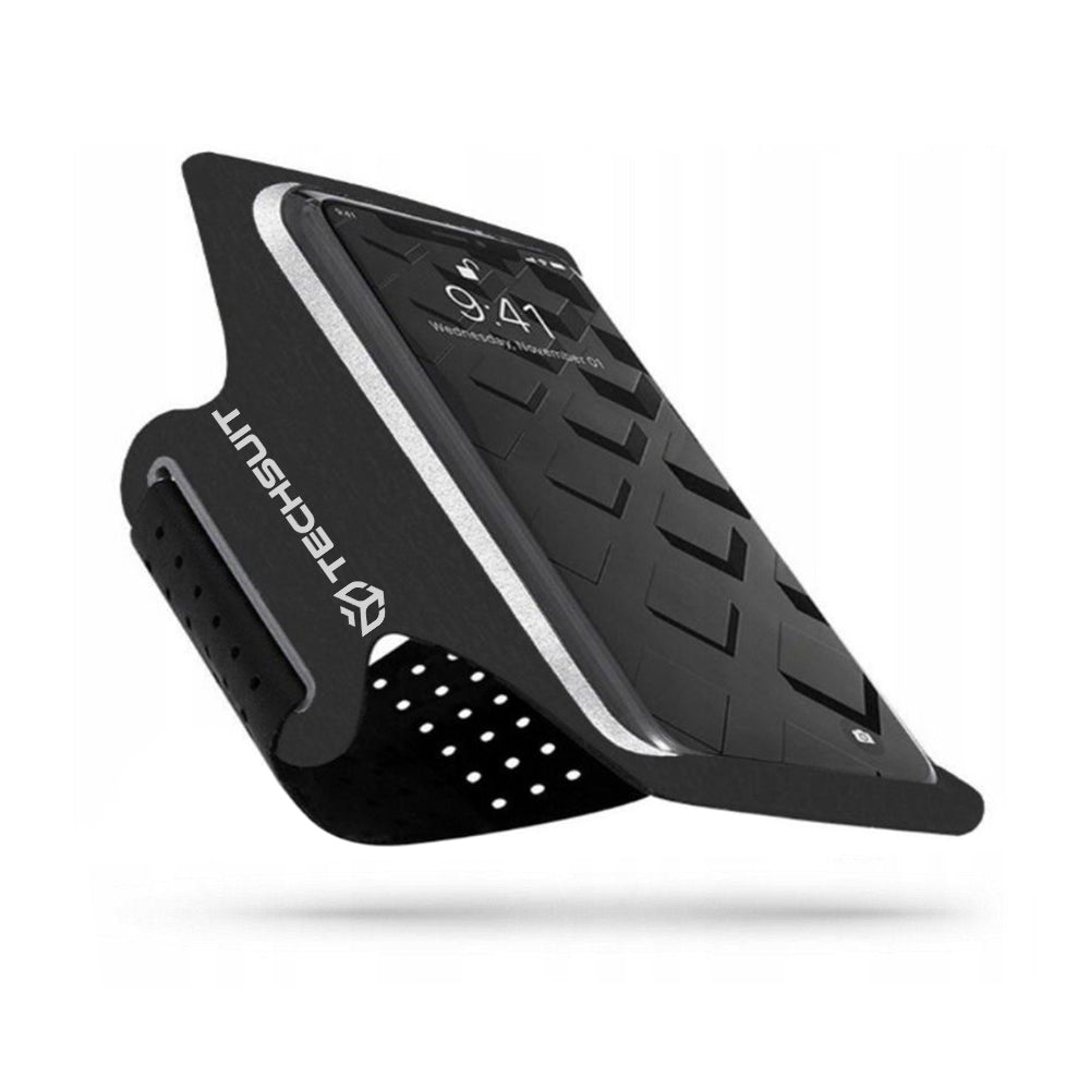 Techsuit Sports Armband (TH10), with Velcro, for Phones, max 6.5", Negru / Gray