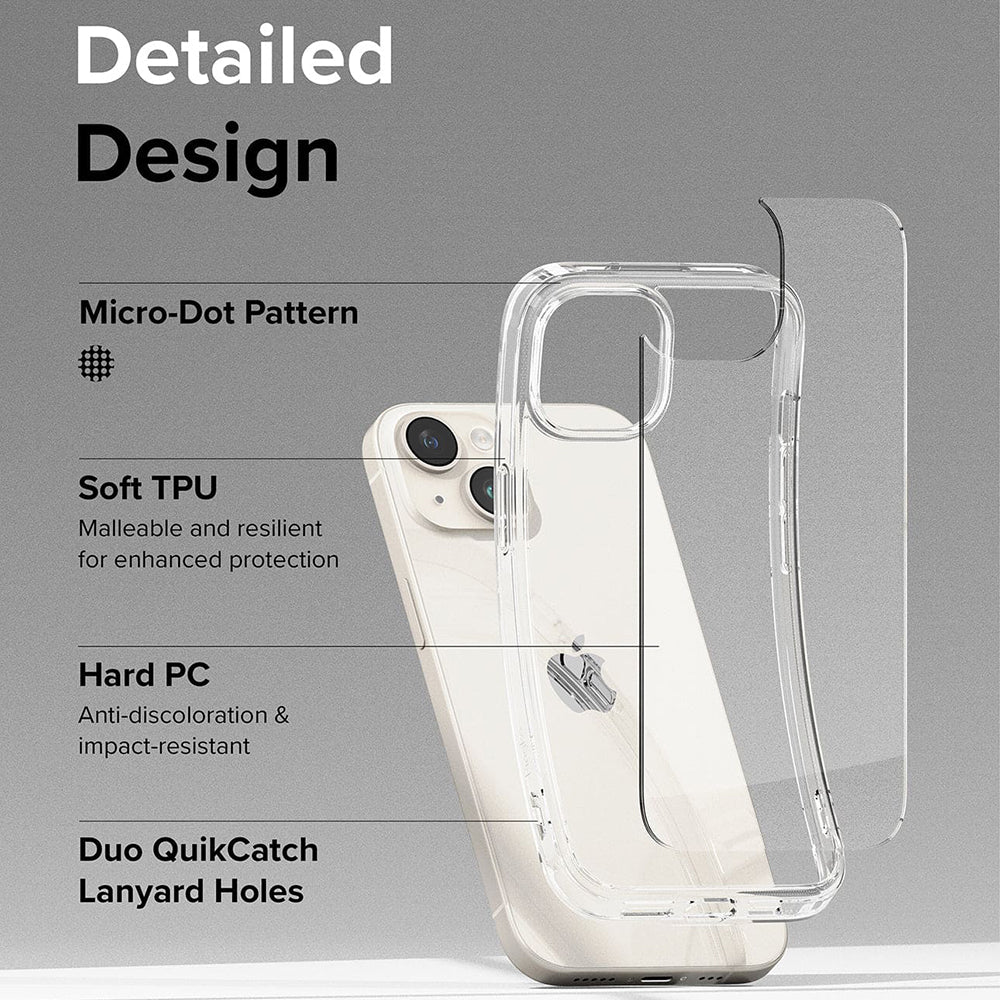 Husa de protectie Ringke Fusion compatibil cu iPhone 15, Transparent