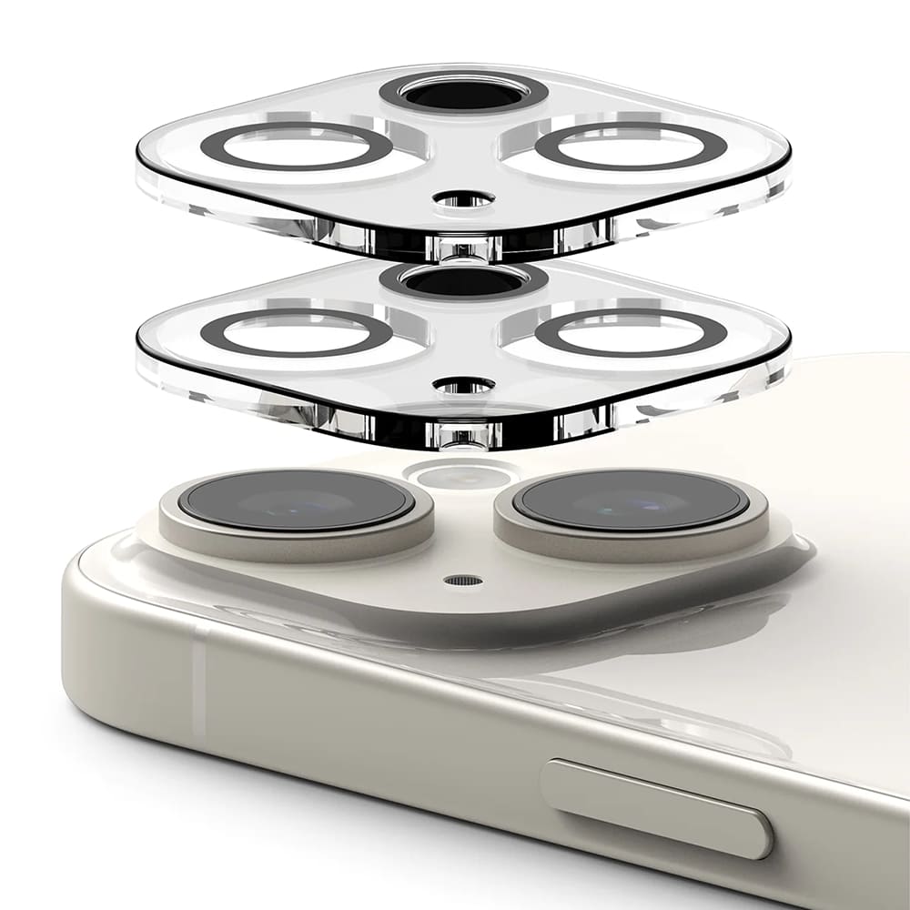 Folie de protectie Ringke Camera Glass (set de 2) compatibil cu iPhone 15 / iPhone 15 Plus, Transparent