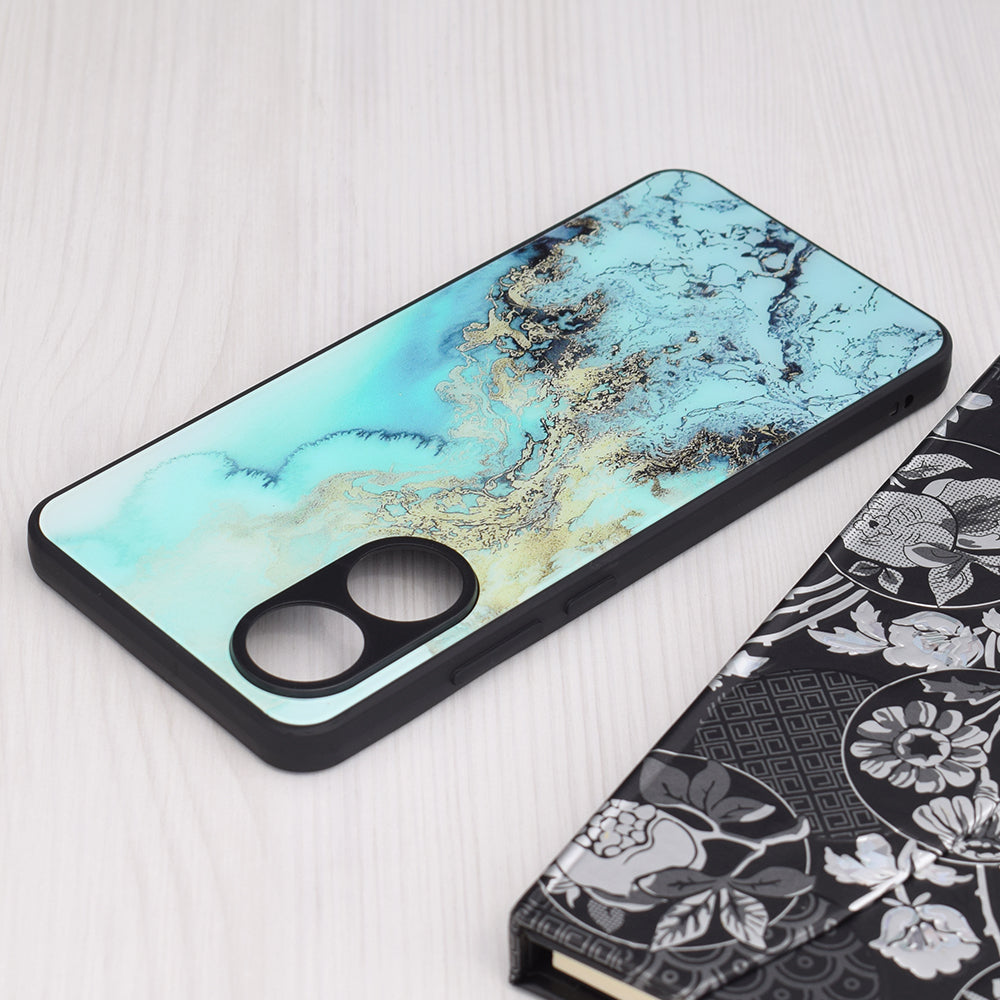 Husa de protectie Techsuit Glaze Series compatibil cu Oppo A78 4G, Albastru Ocean
