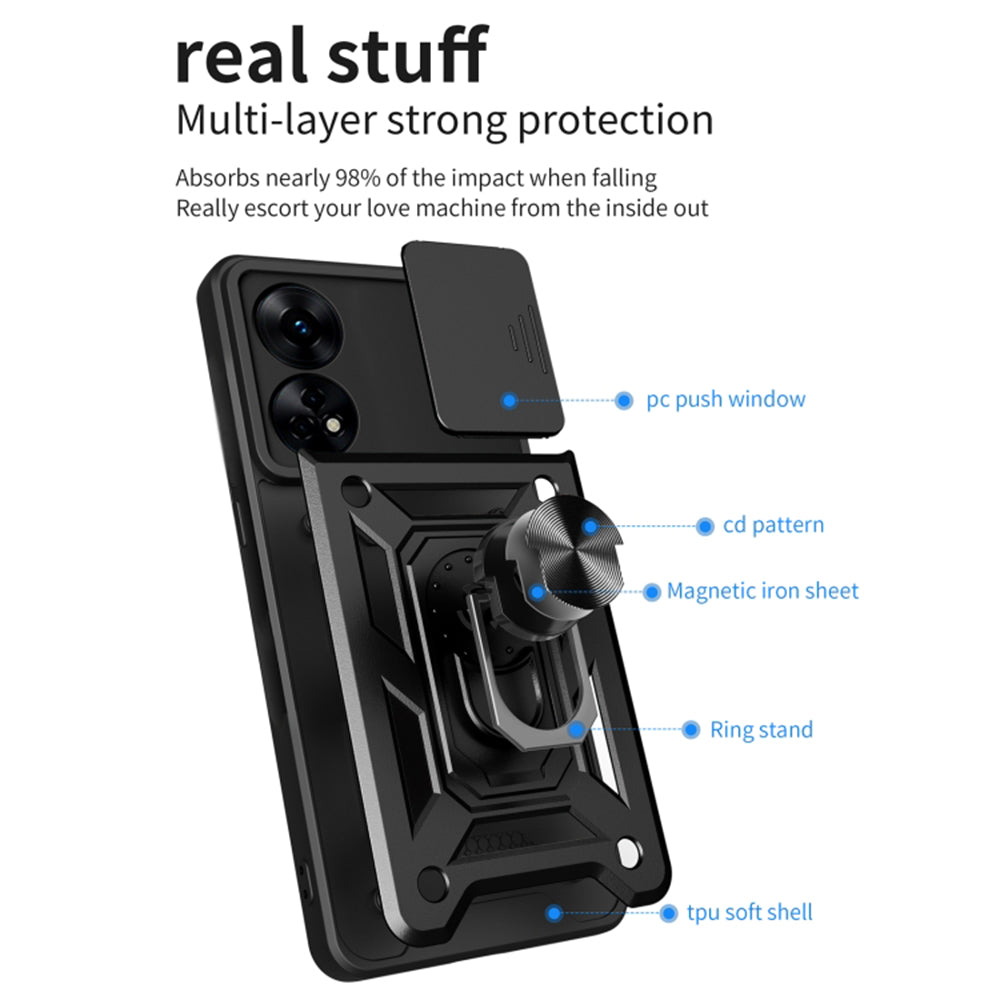 Husa de protectie Techsuit CamShield Series compatibil cu Oppo A78 4G, Negru