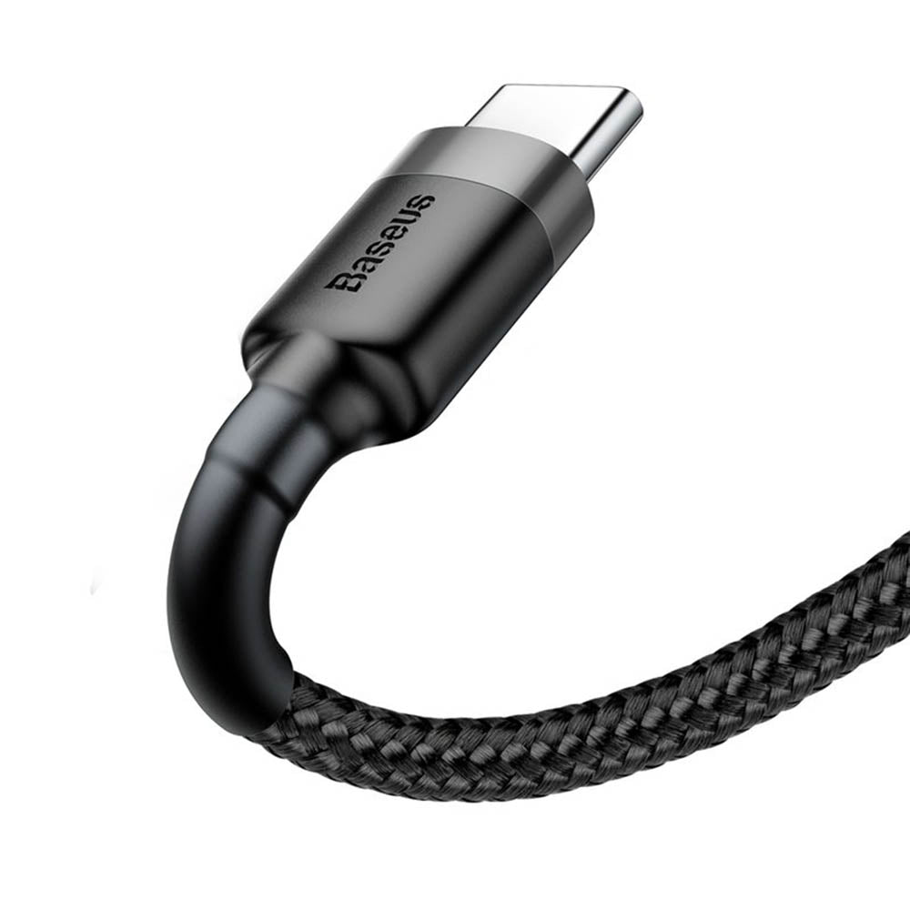 Cablu Baseus Cafule (CATKLF-AG1), USB to Type-C, Fast Charge, 3A, 480Mbps, 0.5m, Gri / Black