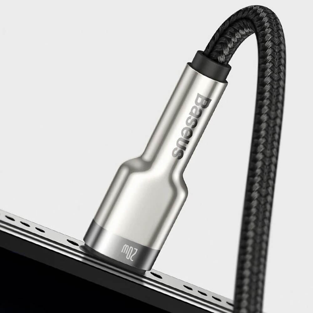 Cablu Baseus Cafule Series Metal (CATLJK-A01), Type-C to Lightning, PD20W, 1m, Negru