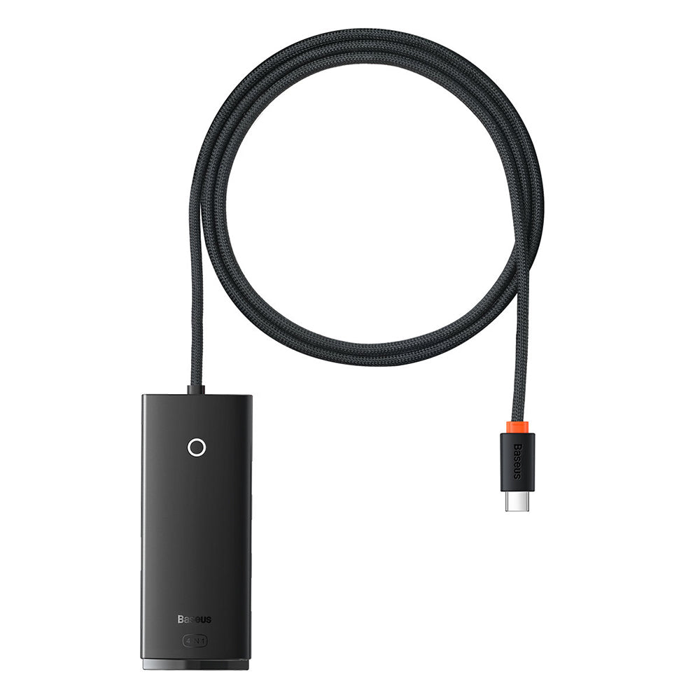 Hub/Dock Baseus Hub Adapter Lite Series (WKQX030401), USB-C to 4x USB 3.0, Type-C, 1m, Negru