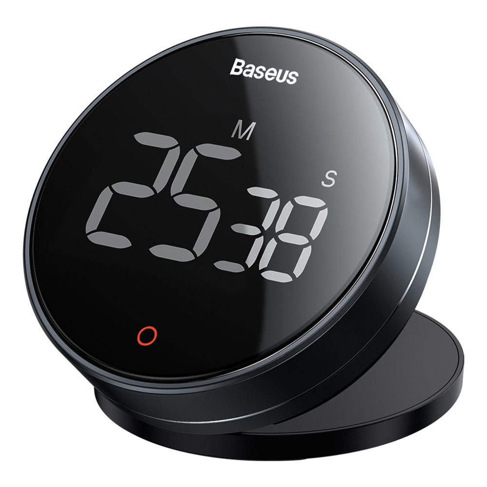 Gadget Baseus Heyo Rotation Countdown Timer Pro (FMDS000013), LED Display, Magnetic, HD Quality, 90dB, Gri Inchis