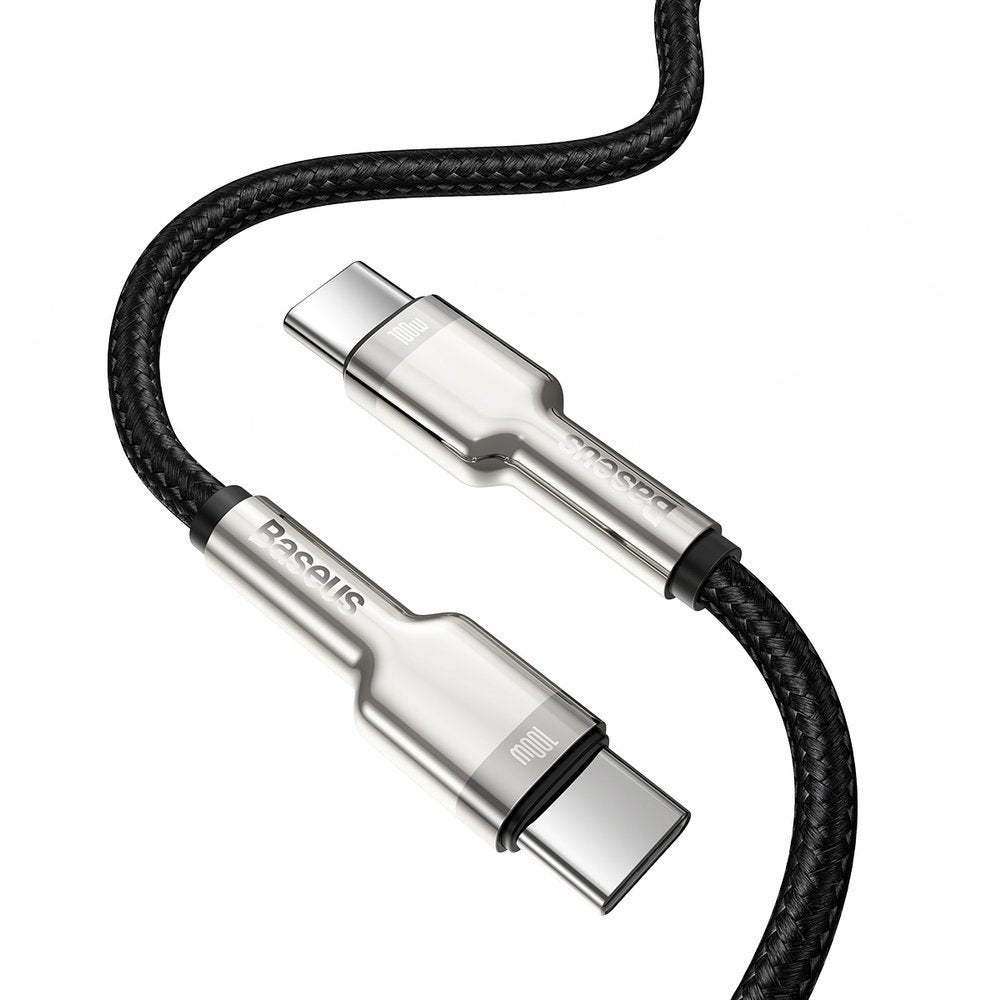 Cablu Baseus Cafule Series Metal (CATJK-D01), Type-C, 100W, 2m, Negru