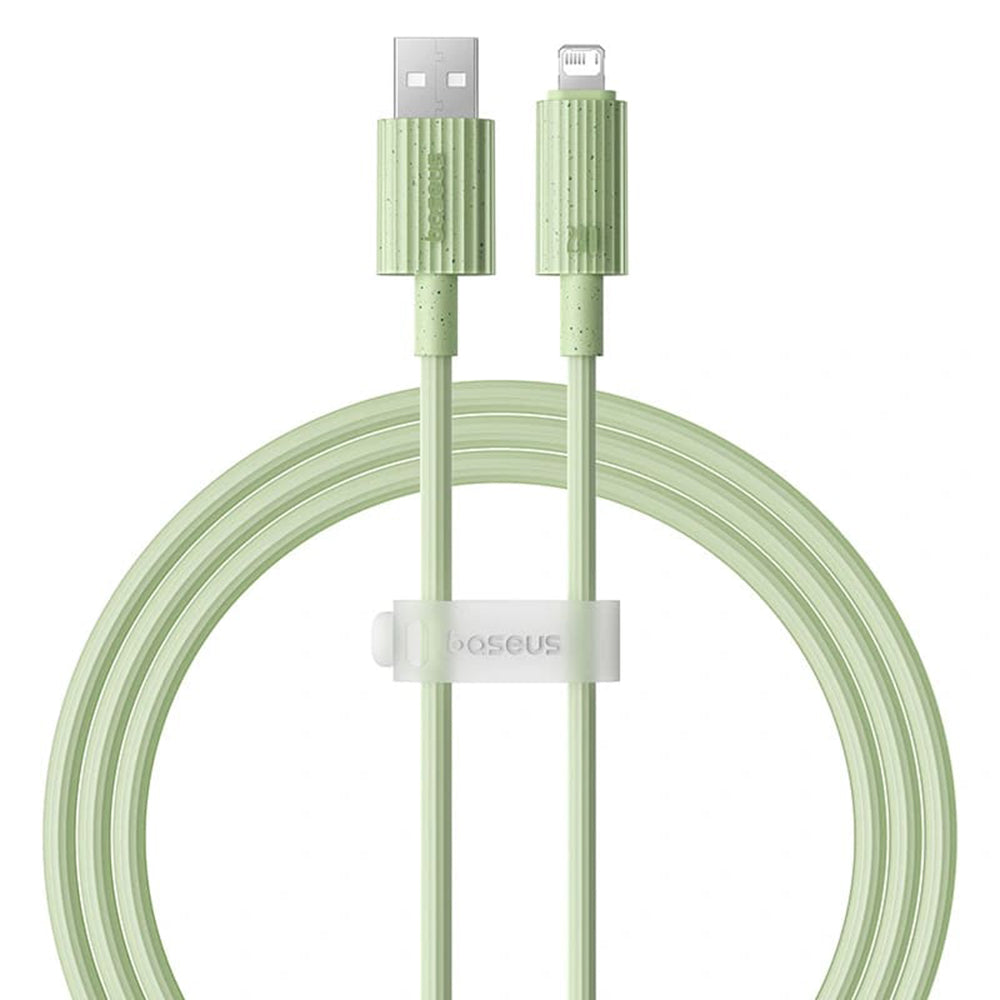Cablu Baseus Habitat Series (P10360200631-01), USB to Lightning, 480Mbps, 2.4A, 2m, Natural Green