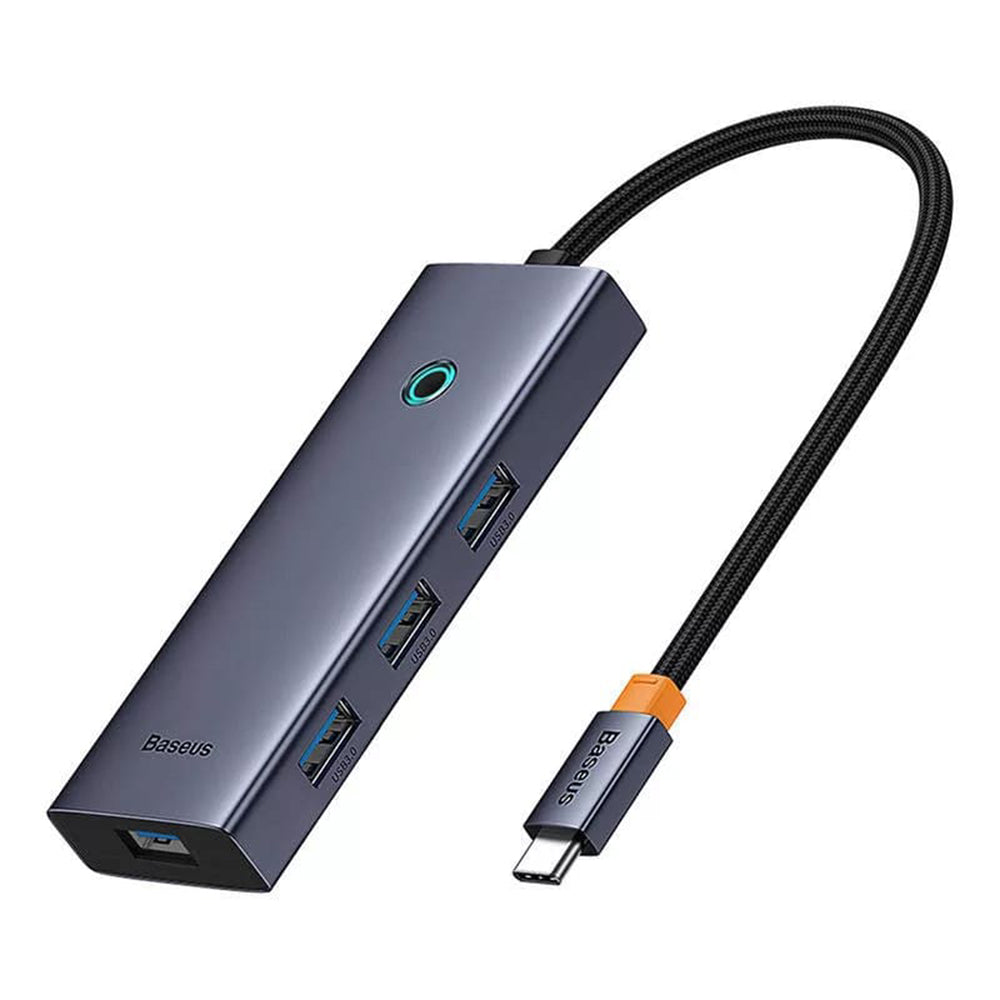 Hub/Dock Baseus Docking Station UltraJoy (B00052807813-01), Type-C to HDMI, 4xUSB, Type-C, 4K@60Hz, Gri Spatial