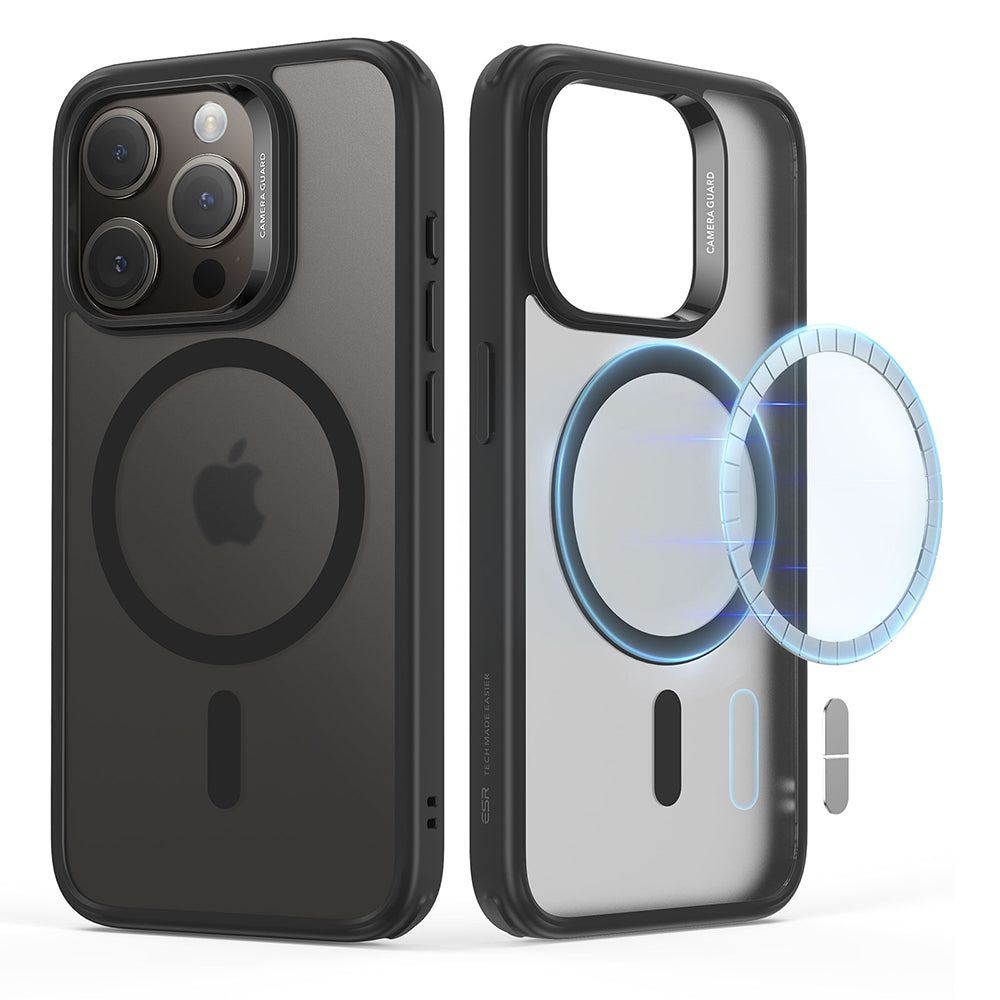 Husa de protectie ESR Classic Hybrid HaloLock compatibil cu iPhone 15 Pro, Negru Mat