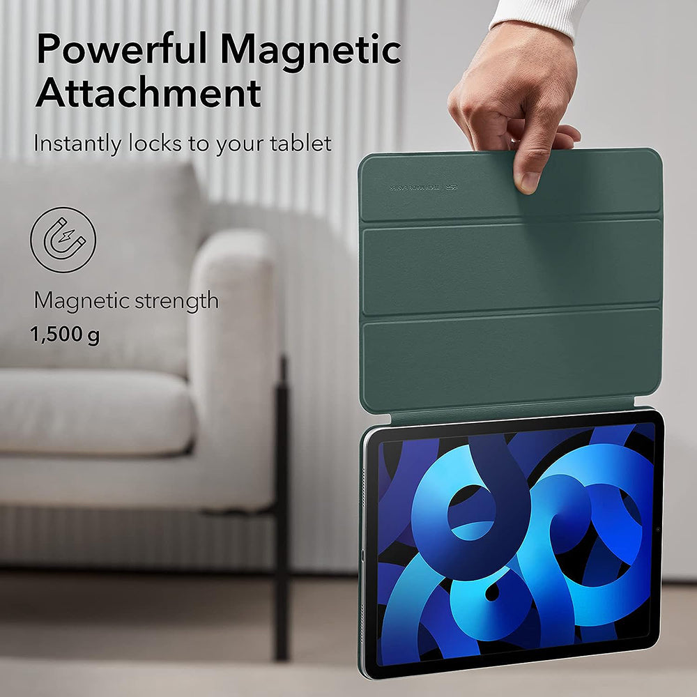 Husa de protectie tableta ESR Rebound Magnetic compatibil cu iPad Pro 11 2018 / Air 4 / 5 / 11 (2020/2022/2024), Verde Padure