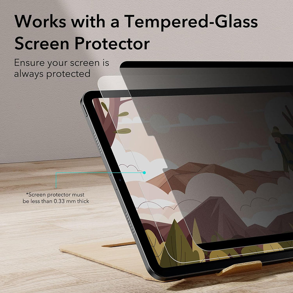 Husa de protectie tableta ESR Magnetic Privacy Screen Protector compatibil cu iPad Air 11 (2024) / Air 11 (2025) / Air 11 (2026), Negru