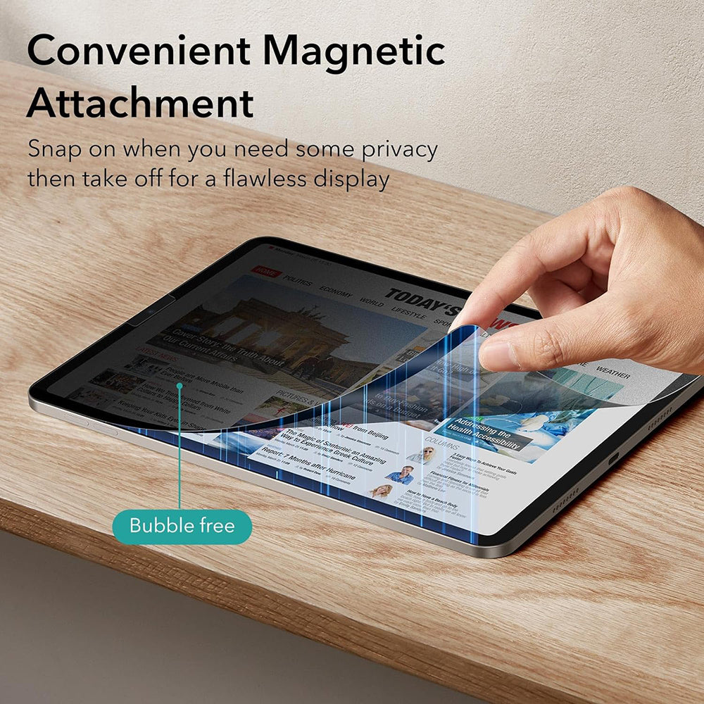Husa de protectie tableta ESR Magnetic Privacy Screen Protector compatibil cu iPad Air 11 (2024) / Air 11 (2025) / Air 11 (2026), Negru