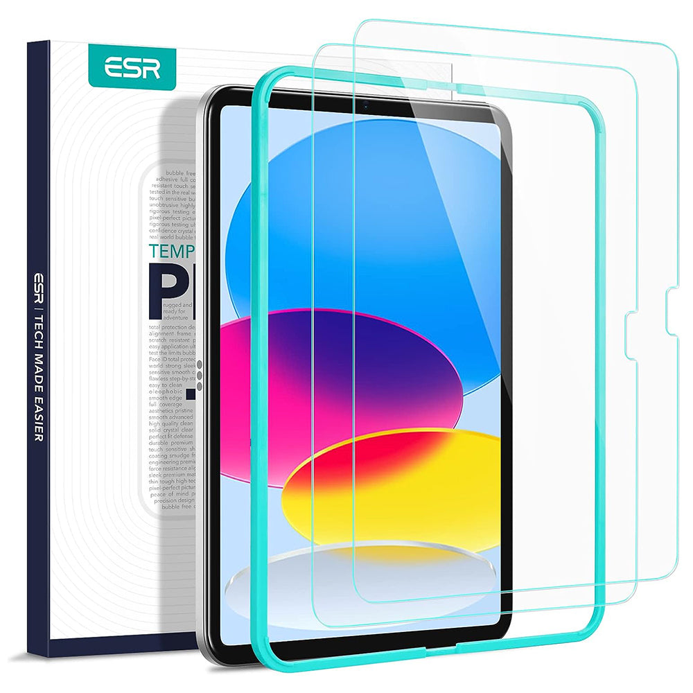 Husa de protectie tableta ESR Tempered Glass 9H (set de 2) compatibil cu iPad 10 (2022) 10.9 / 11 (2025), Transparent