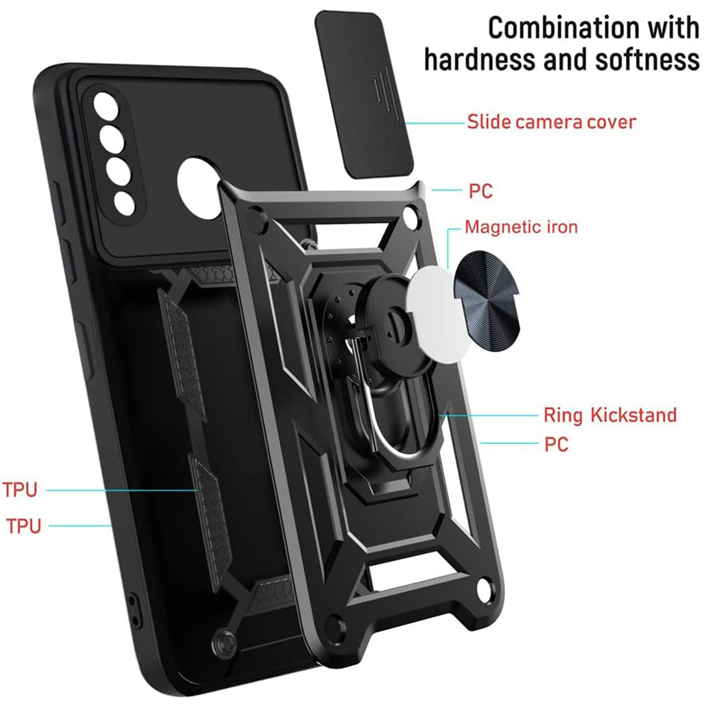 Husa de protectie Techsuit CamShield Series compatibil cu Huawei P30 Lite / P30 Lite New Edition, Negru