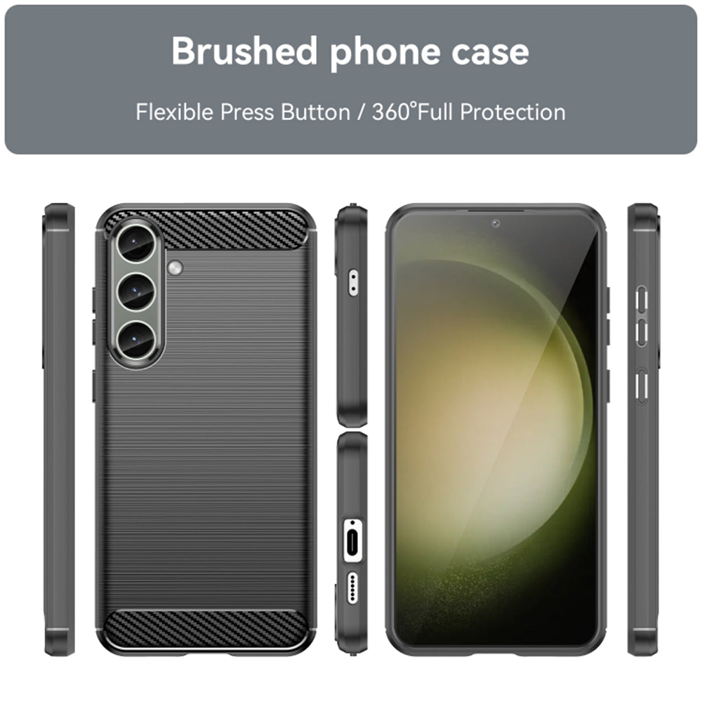 Husa de protectie Techsuit Carbon Silicone compatibil cu Samsung Galaxy S24 Plus, Negru