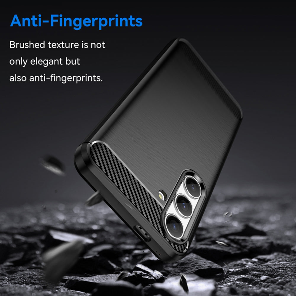 Husa de protectie Techsuit Carbon Silicone compatibil cu Samsung Galaxy S24, Negru