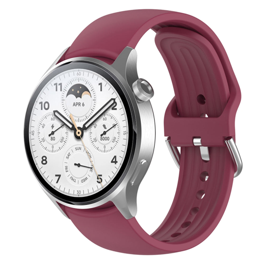 Curea smartwatch Techsuit Watchband 22mm (W003) compatibil cu Huawei Watch GT 2 46mm / GT 3 46mm, Xiaomi Watch S1 Pro / Active, Rosu Vin