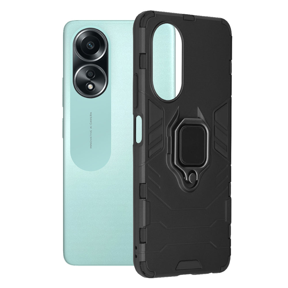 Husa de protectie Techsuit Silicone Shield compatibil cu Oppo A58 4G, Negru