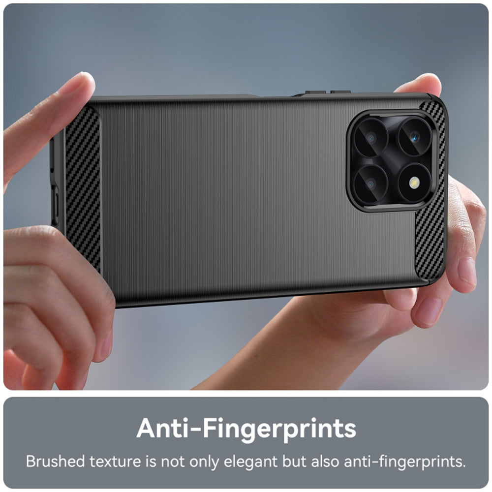 Husa de protectie Techsuit Carbon Silicone compatibil cu Honor X6a, Negru