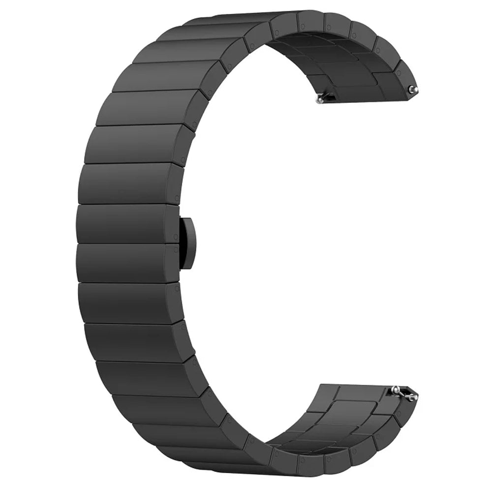 Curea smartwatch Techsuit Watchband 20mm (W012) compatibil cu Samsung Galaxy Watch 4/5/Active 2, Huawei Watch GT 3 (42mm)/GT 3 Pro (43mm), Negru