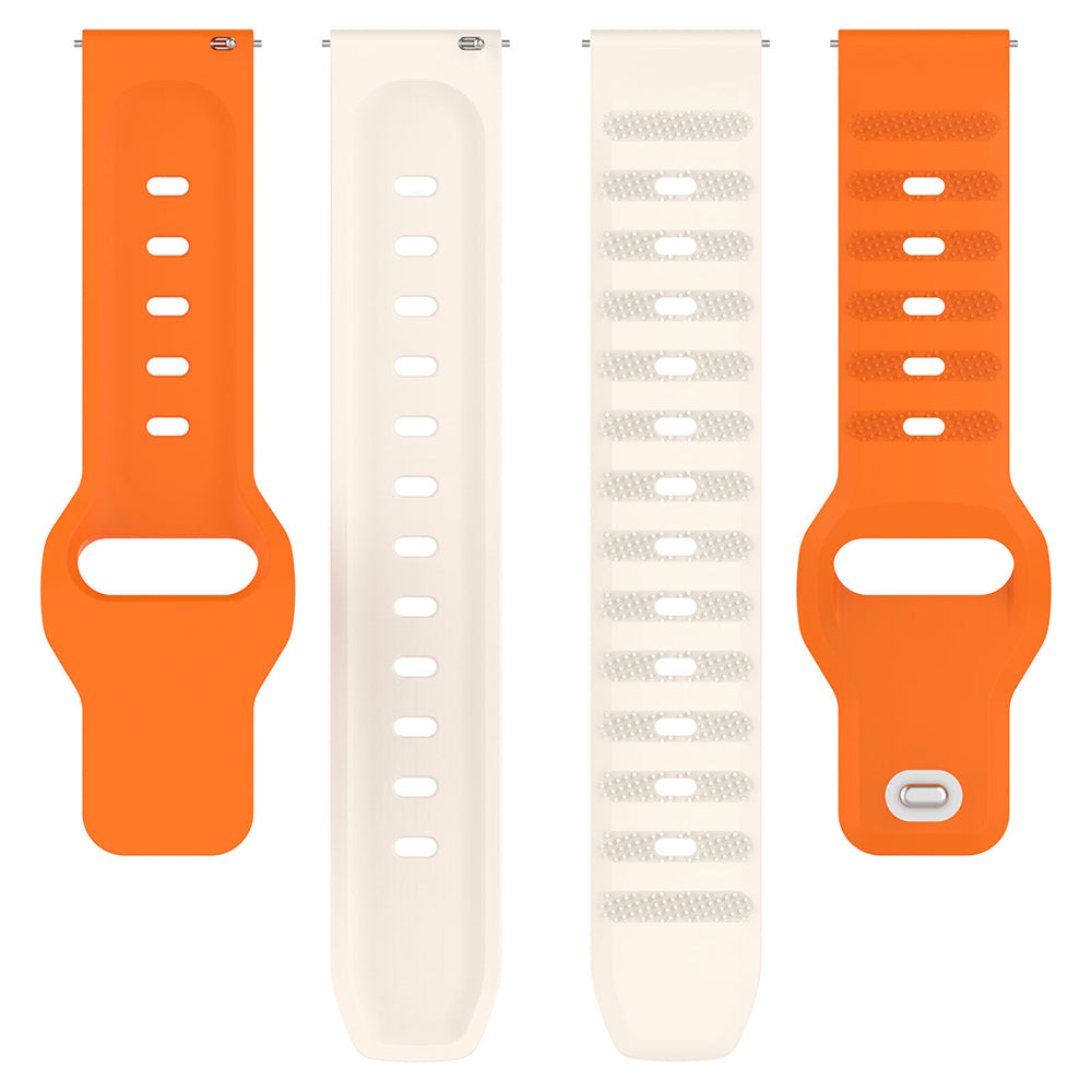 Curea smartwatch Techsuit Watchband 22mm (W050) compatibil cu Huawei Watch GT 2 (46mm)/GT 2 Pro/GT 3 Pro (46mm)/Ultimate, Xiaomi Watch S1, Portocaliu Beige