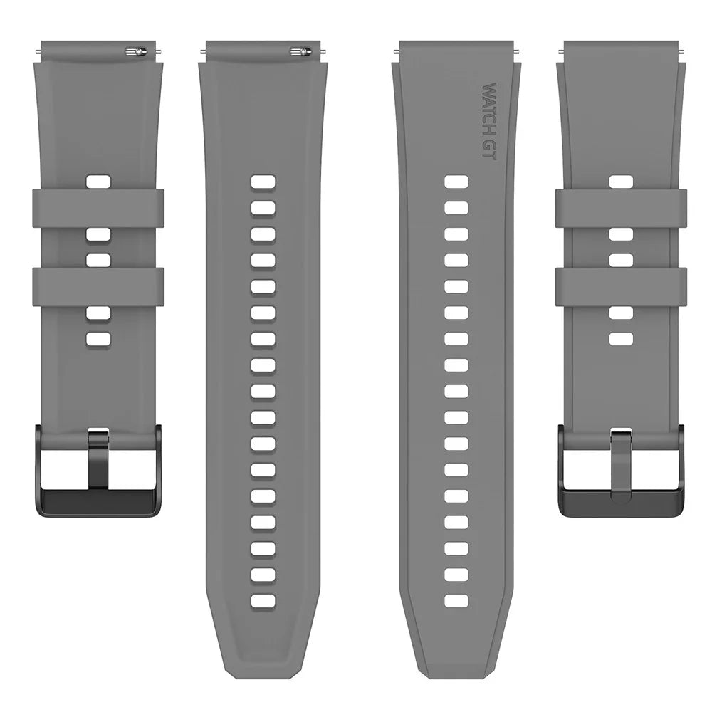 Curea smartwatch Techsuit Watchband 20mm (W026) compatibil cu Samsung Galaxy Watch 4/5/Active 2, Huawei Watch GT 3 (42mm)/GT 3 Pro (43mm), Gri