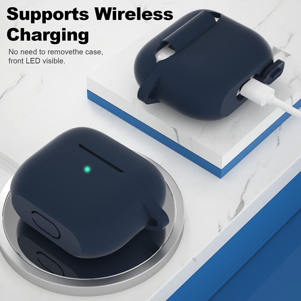 Casti Techsuit Silicone Case, for Apple AirPods 3, Smooth Ultrathin Material, Bleumarin