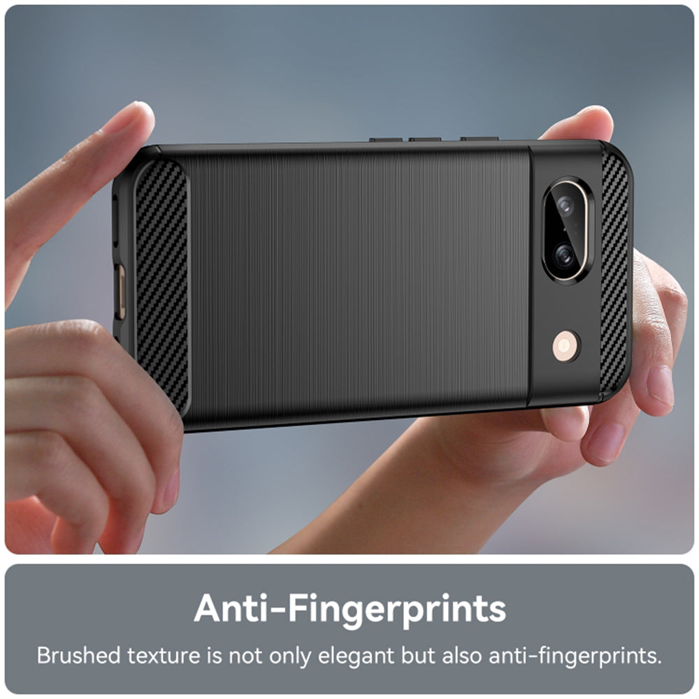 Husa de protectie Techsuit Carbon Silicone compatibil cu Google Pixel 8a, Negru