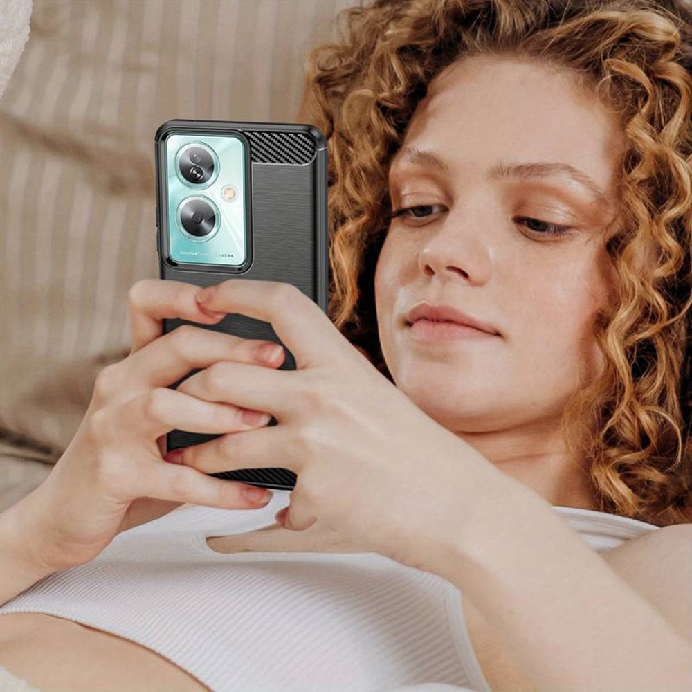 Husa de protectie Techsuit Carbon Silicone compatibil cu Oppo A79 5G / OnePlus Nord N30 SE, Negru