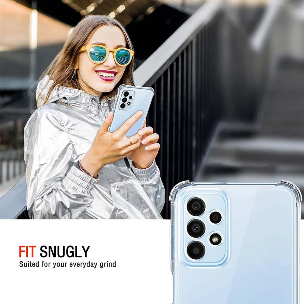 Husa de protectie Techsuit Shockproof Clear Silicone compatibil cu Samsung Galaxy A23 4G / A23 5G, Transparent