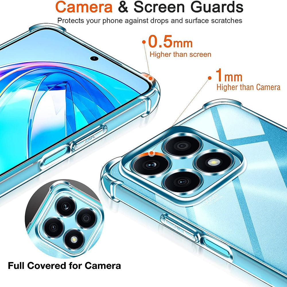 Husa de protectie Techsuit Shockproof Clear Silicone compatibil cu Honor X8a, Transparent